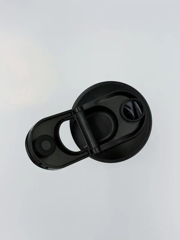 Top view of The Rapid flip-top lid with the drinking spout open
